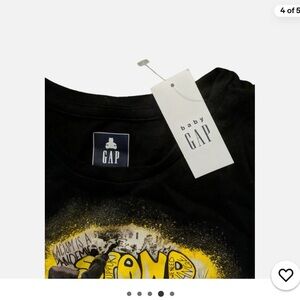 GAP Baby Black and Yellow Graphic Tee